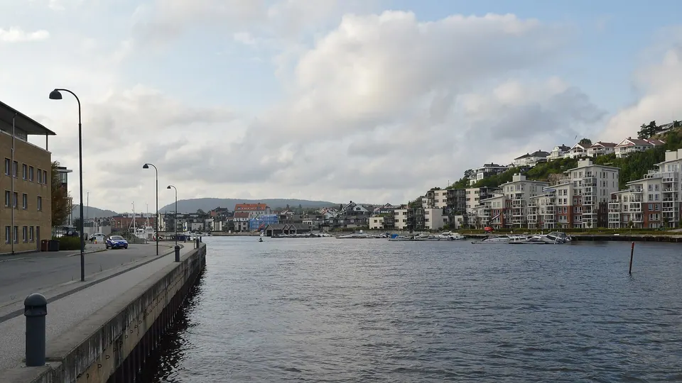 Der Fluss Otra in Kristiansand