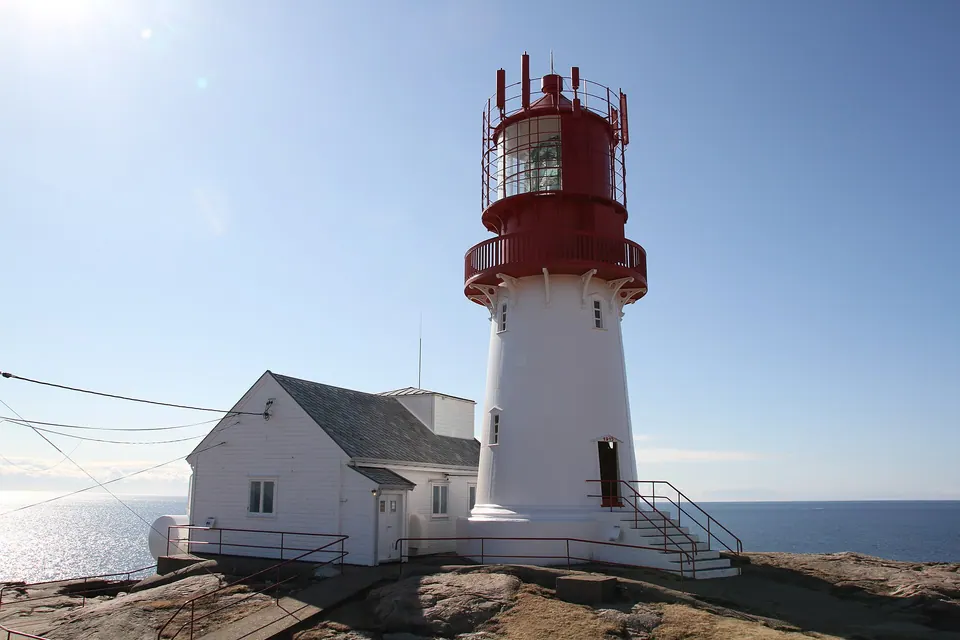 Lindesnes fyr med fyrvaktarbostaden