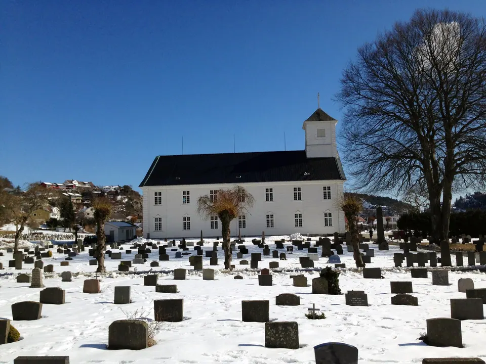 Mandal kirke, die große Holzkirche von 1821