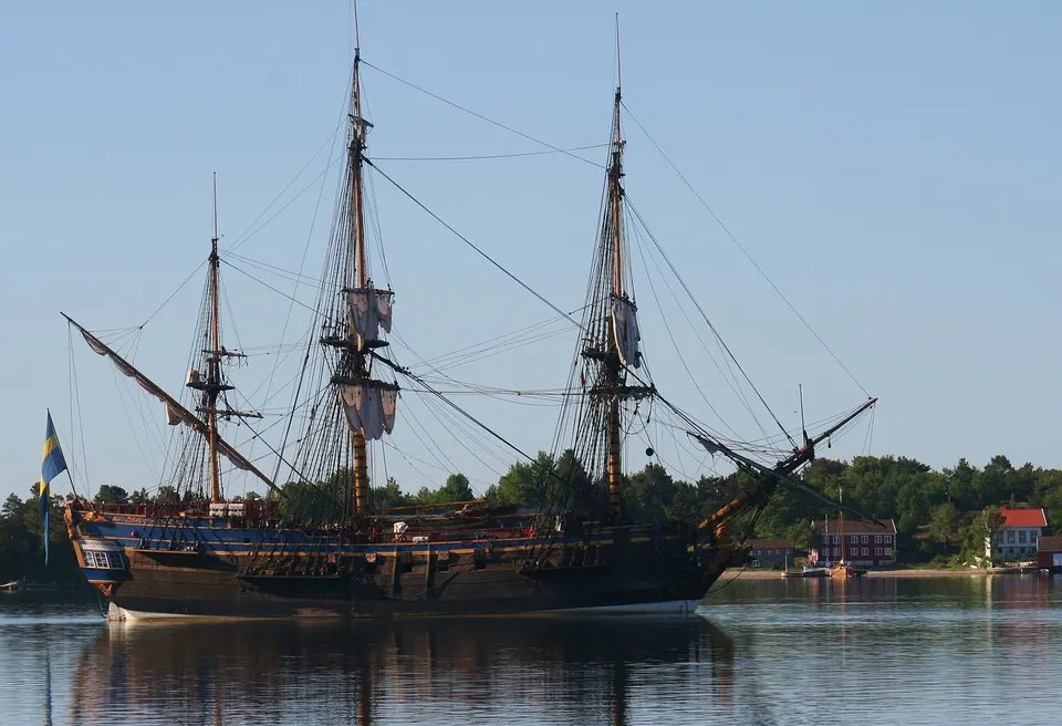 Merdø utanför Arendal med segelfartyget Götheborg